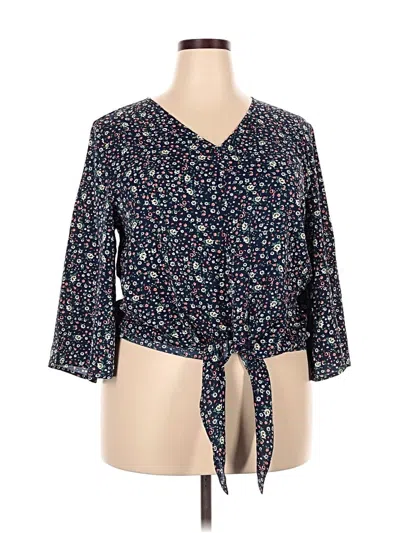 Pre-owned Viishow 3/4 Sleeve Blouse In Blue