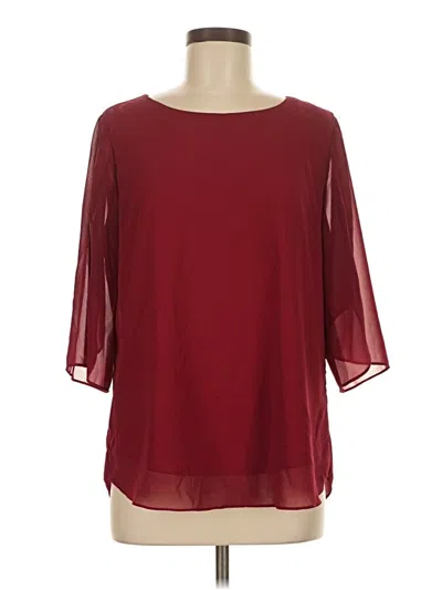 Pre-owned Viishow 3/4 Sleeve Blouse In Burgundy