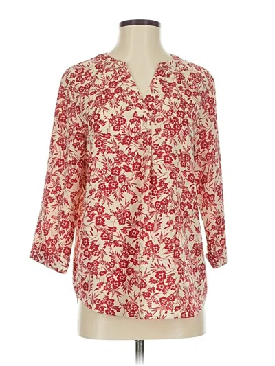 Pre-owned Viishow 3/4 Sleeve Blouse In Burgundy