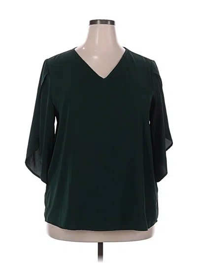 Pre-owned Viishow 3/4 Sleeve Blouse In Green