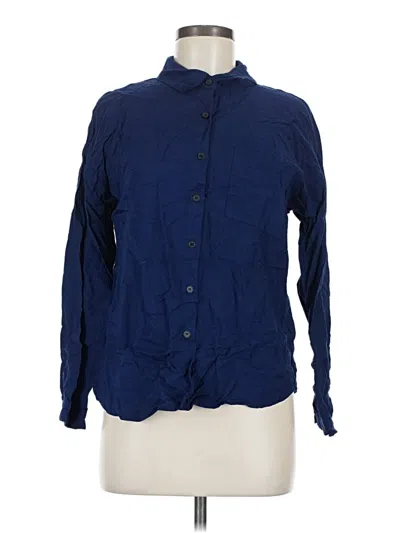 Pre-owned Viishow Long Sleeve Button Down Shirt In Blue