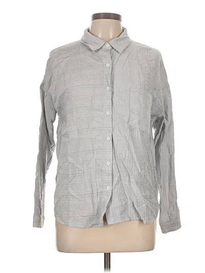Pre-owned Viishow Long Sleeve Button Down Shirt In Gray