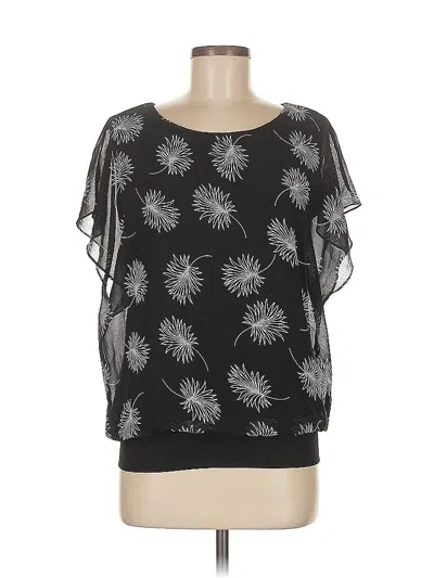 Pre-owned Viishow Short Sleeve Blouse In Black