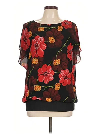 Pre-owned Viishow Short Sleeve Blouse In Black