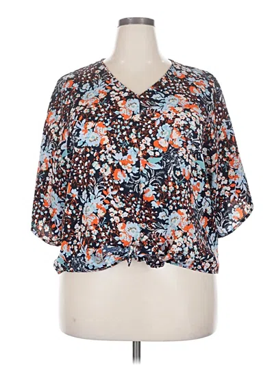 Pre-owned Viishow Short Sleeve Blouse In Blue