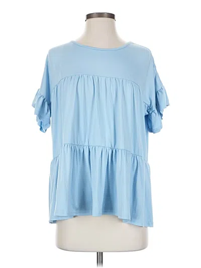 Pre-owned Viishow Short Sleeve Blouse In Blue