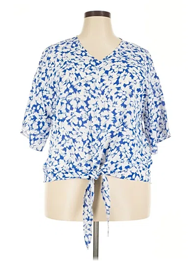 Pre-owned Viishow Short Sleeve Blouse In Blue