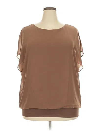 Pre-owned Viishow Short Sleeve Blouse In Brown