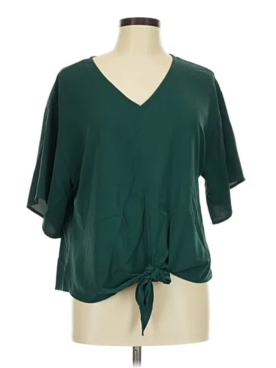 Pre-owned Viishow Short Sleeve Blouse In Green