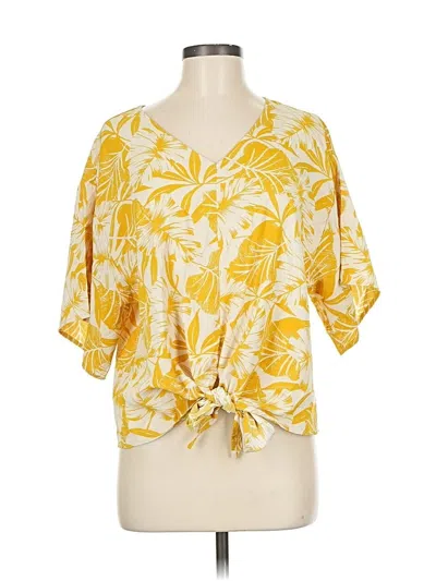 Pre-owned Viishow Short Sleeve Blouse In Yellow