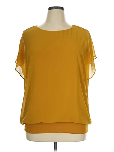 Pre-owned Viishow Short Sleeve Blouse In Yellow