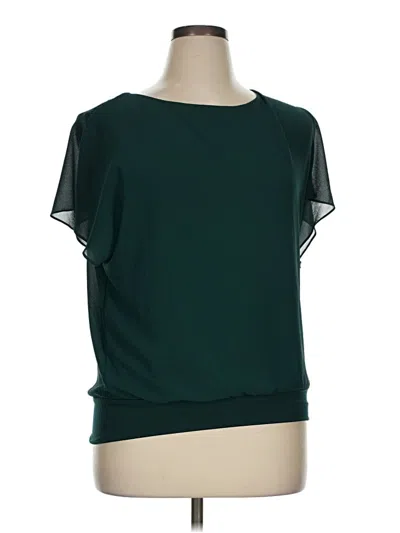 Pre-owned Viishow Short Sleeve Top Green Boatneck Tops