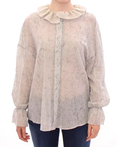 Vika Gazinskaya Cotton Embroidered Blouse In Brown