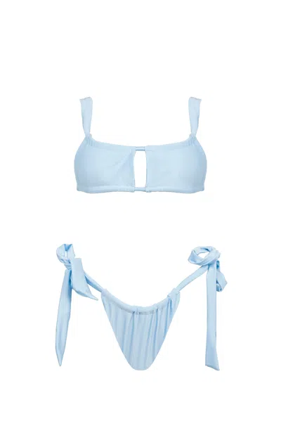 Viki Swim Women's Cece Bikini Top In Baby Blue