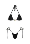 Viki Swim Women's Dua Cheeky Bikini Bottom In Black In Black