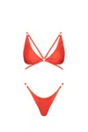 Viki Swim Women's Dulce Bikini Top In Red In Red