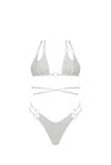 Viki Swim Women's Lexi Bikini Top In Silver In Silver