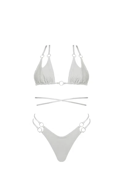 Viki Swim Women's Lexi Bikini Top In Silver