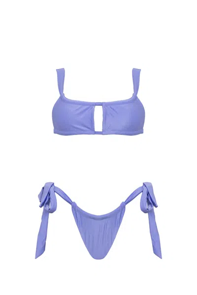 Viki Swim Women's Pink / Purple Cece Cheeky Bikini Bottom In Lilac In Pink/purple