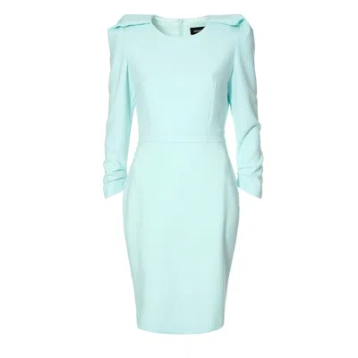 green emerald velvet dress 24-Hour-Shipping Light Green Midi Pencil Dress With Mesh And 3D Flower
