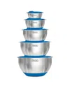 Viking 10 Pc Stainless Steel Mixing Bowl Set In Blue