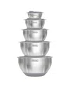Viking 10 Pc Stainless Steel Mixing Bowl Set In Gray