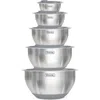 Viking 10-piece Stainless Steel Mixing Bowl Set With Lids In Grey
