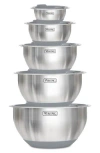Viking 10-piece Stainless Steel Mixing Bowl Set With Lids In Grey