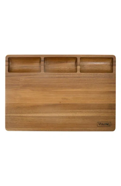 Viking 20-inch Butcher Block Prep/serving Board In Brown