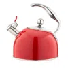 Viking 2.6 Qt Stainless Steel Whistling Kettle In Red