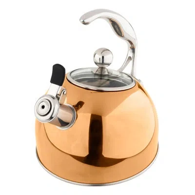 Viking 2.6-quart Stainless Steel Kettle With 3-ply Base In Rose Gold