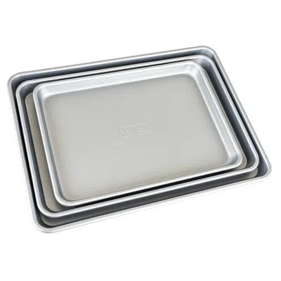 Viking 3 Piece Nonstick Aluminized Steel Baking Sheet Set In Gray