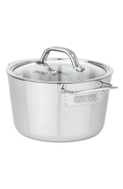 Viking 3-ply Contemporary Stain Stockpot With Lid In Stainless Steel