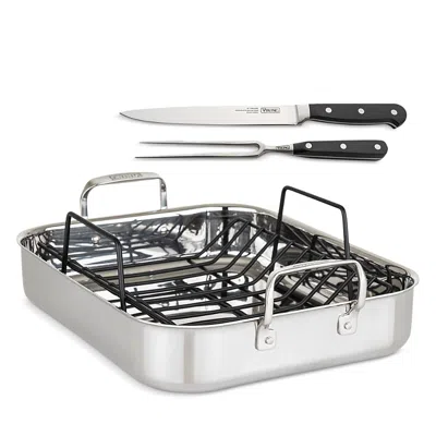 VIKING 3 PLY ROASTING PAN AND CARVING SET