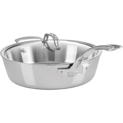 Viking 3-ply Contemporary 4.8-quart Stainless Steel Sauté Pan In Silver