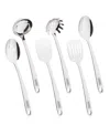Viking 6 Piece Forged Utensil Set In Silver Tone