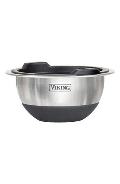 Viking 8-piece Stainless Steel Bowls With Lids Set In Black