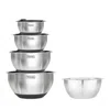 Viking 9 Pc Stainless Steel Bowl Set With Strainer In Black