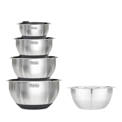 VIKING 9 PC STAINLESS STEEL BOWL SET WITH STRAINER