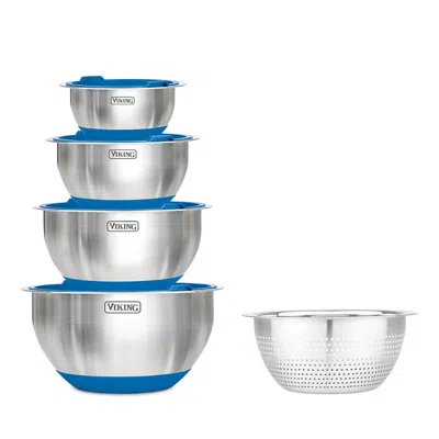VIKING 9 PC STAINLESS STEEL BOWL SET WITH STRAINER