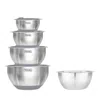 Viking 9 Pc Stainless Steel Bowl Set With Strainer In Gray
