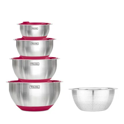 VIKING 9 PC STAINLESS STEEL BOWL SET WITH STRAINER