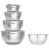 Viking 9 Pc Stainless Steel Bowl Set With Strainer In Grey