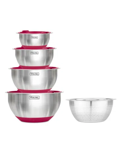 VIKING 9 PIECE STAINLESS STEEL MIXING BOWL SET
