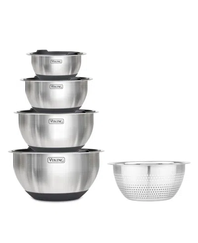 VIKING 9 PIECE STAINLESS STEEL MIXING BOWL SET
