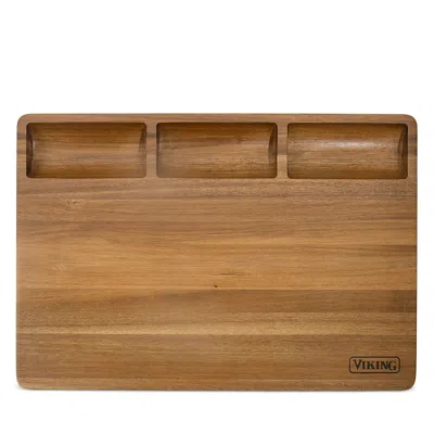 Viking Acacia 20 Butcher Block Prep/serving Board In Brown