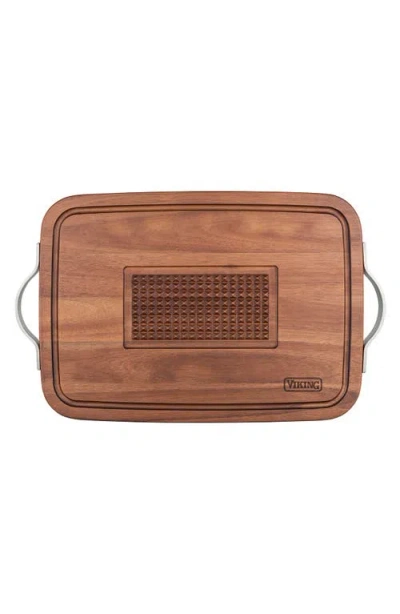 Viking Acacia Carving Board With Juice Well In Brown