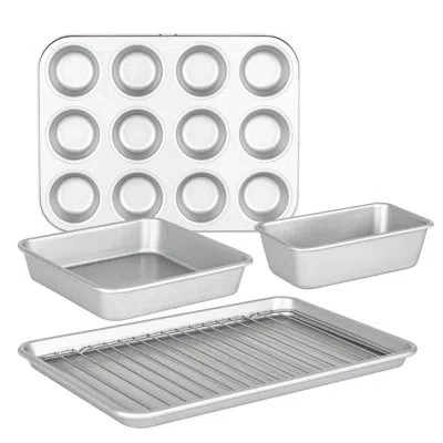Viking Aluminized Steel Nonstick 5-pc Bakeware Set In Silver