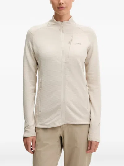 Viking Birger Zip-up Ribbed Jacket In White