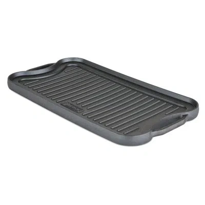 Viking Cast Iron 20-inch Reversable Grill/griddle Pan In Black